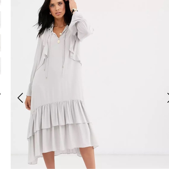 Mango Viscose Ruffle Dress - Picture 6 of 11